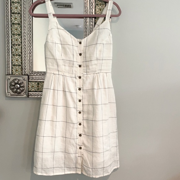 Only Dresses & Skirts - ONLY Cream Linen Button Down Mini Dress